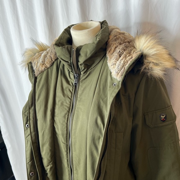 1 Madison Army Green Expedition Hooded Coat - EXCELLENT CONDITION - Large - Picture 7 of 10